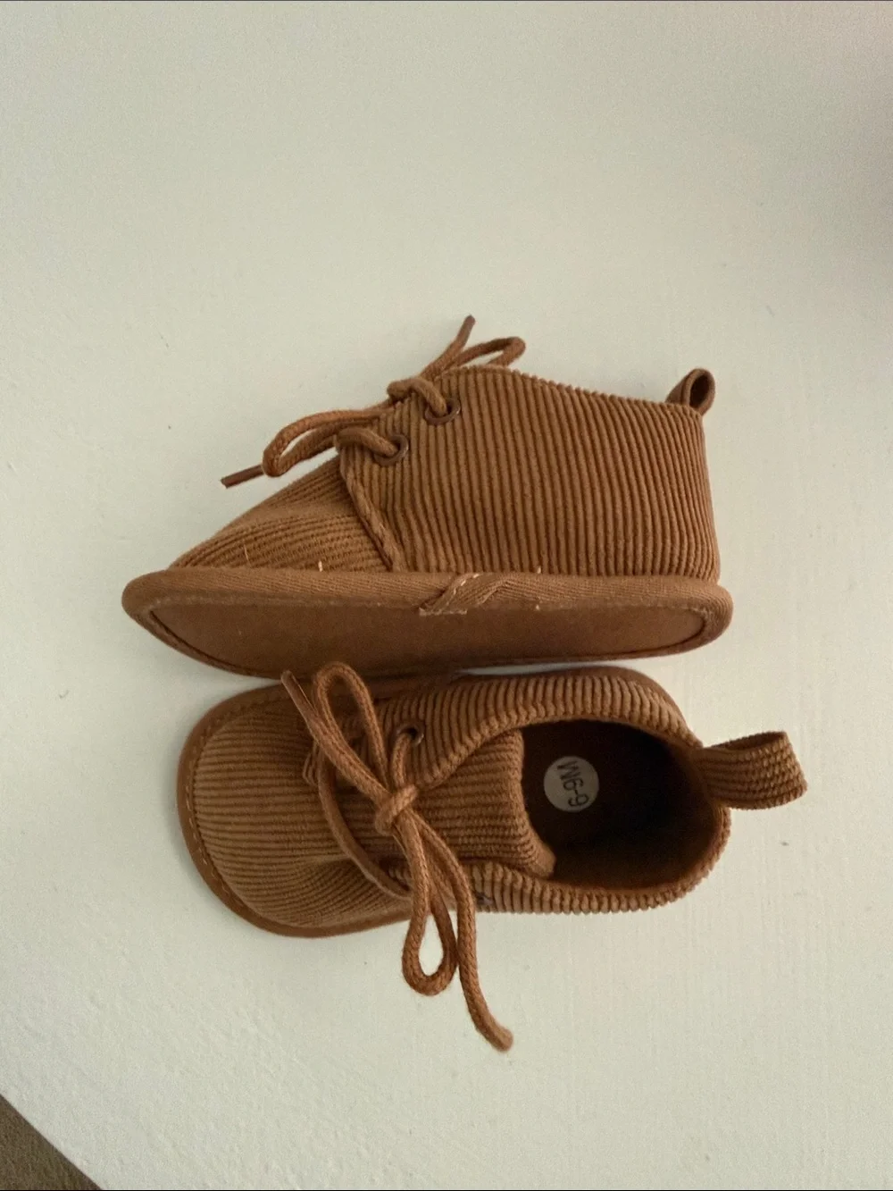 Kids Corduroy Lace-Up Shoes in Brown